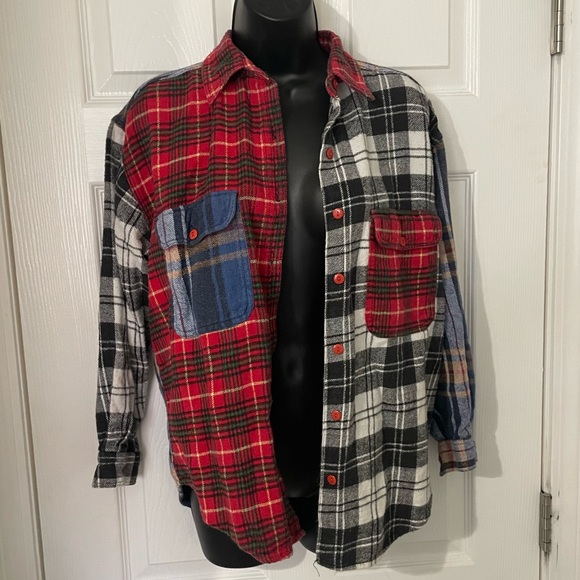 Vintage Mixed Plaid Flannel - Picture 3 of 9
